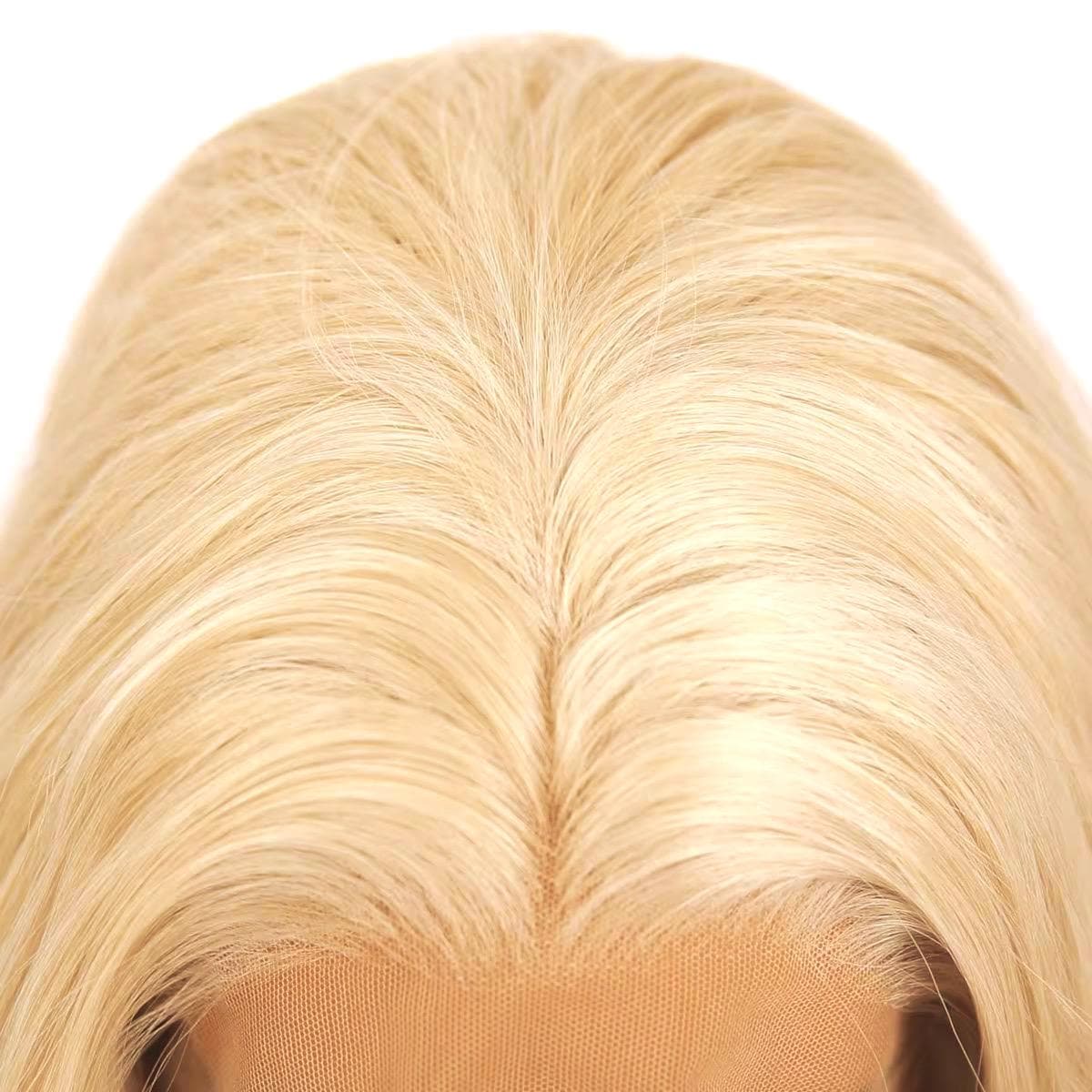 Long Blonde Lace Front Wig: Heat Resistant Synthetic Hair, 26 inch - Image 3