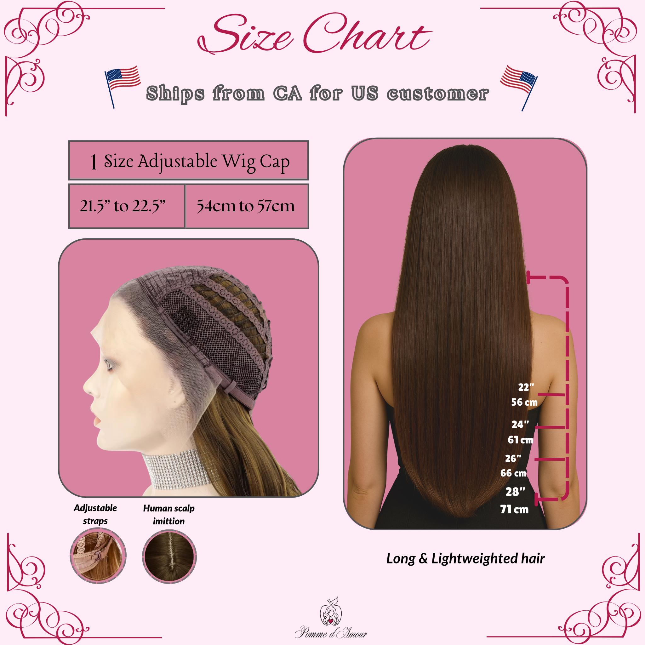 Long Auburn Wavy Wig with Curtain Bangs: Heat Resistant Synthetic Hair - Image 6