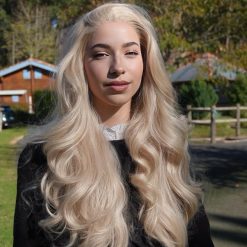 Long Wavy Warm Blonde Wig: HD Lace Front, Heat-Resistant