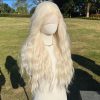 Long Wavy Blonde Wig: Heat-Resistant Synthetic Lace Front