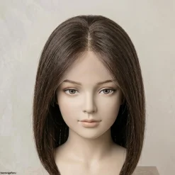 100% Human Hair Topper with Bangs | Natural Volume Hairpiece for Women