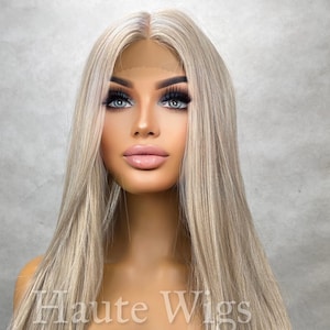 Virgin Human Hair wig Topper blonde | Sandy Honey Balayage icy Blonde Natural Volume Hairpiece - Image 6