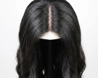 Virgin Human Hair wig Topper blonde | Sandy Honey Balayage icy Blonde Natural Volume Hairpiece - Image 3